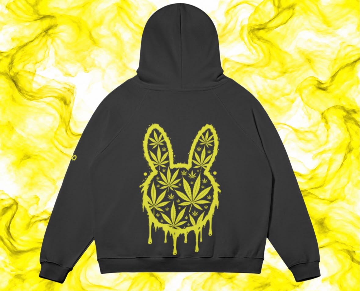 Ganja Head Skunkbunniz Black Hoodie