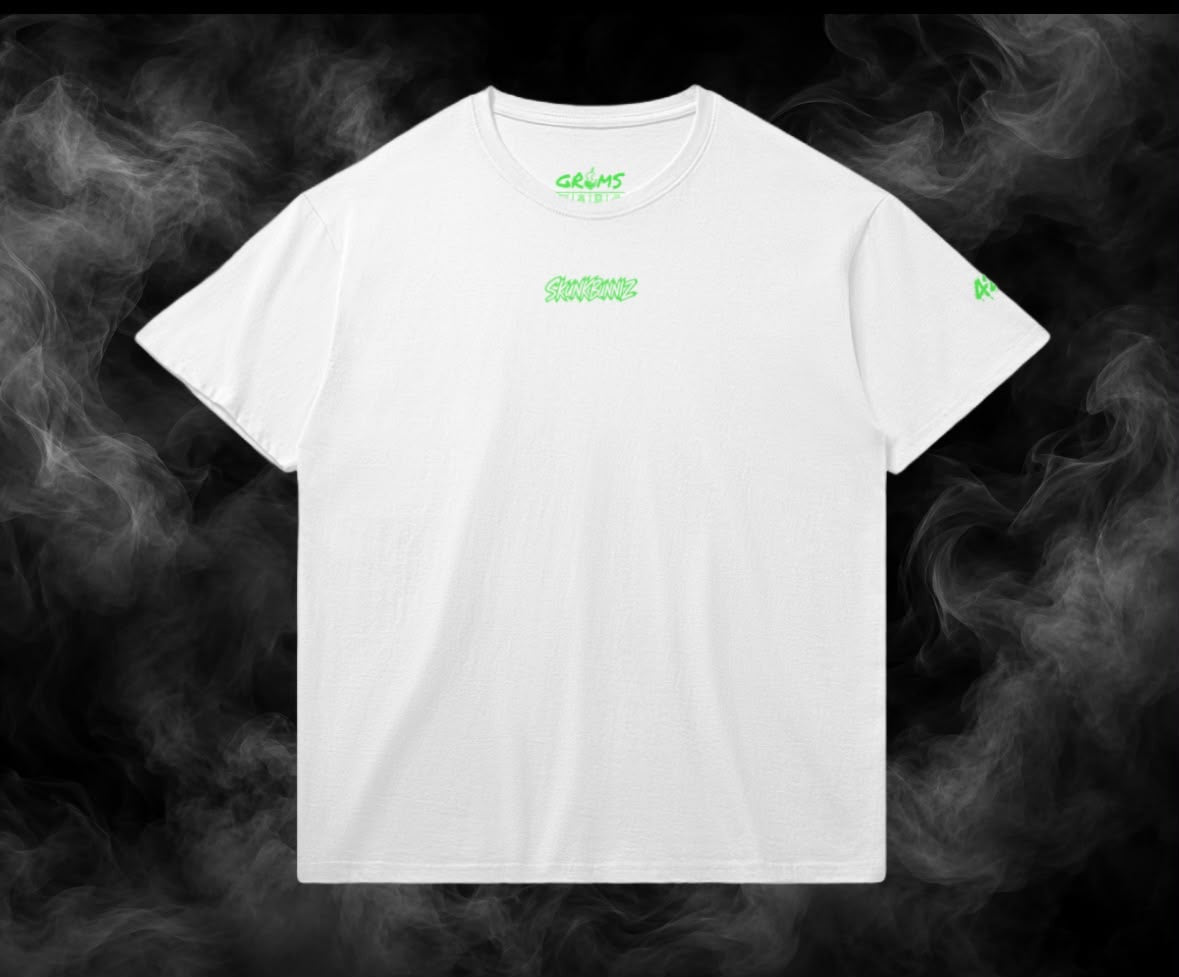 SKUNKBUNNIZ GANJA HEAD WHITE T-SHIRT